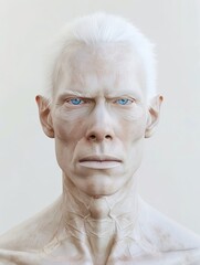 Canvas Print - 3d albino man.