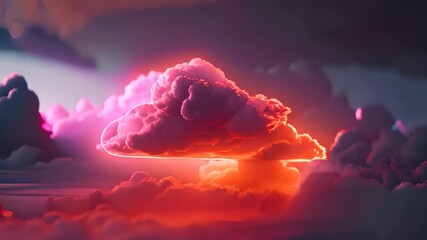 Wall Mural - cloud computing network safe encrypted storage personal data protection verified technology encrypti