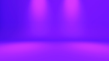 Wall Mural - purple stage on purple background spot light ,mockup podium for product presentation, 3d rendering