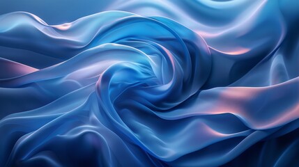 Wall Mural - Abstract blue background with smooth flowing textures and dynamic swirls