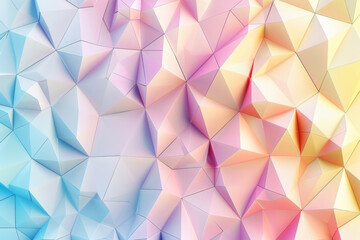 Wall Mural - A colorful pastel color abstract background with triangles and squares, polygon texture