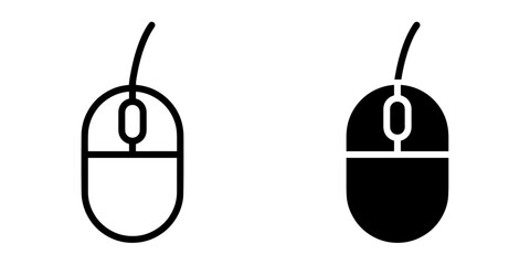 Wall Mural - ofvs660 outlinefilledvectorsign ofvs - computer mouse vector icon . isolated transparent . outline a