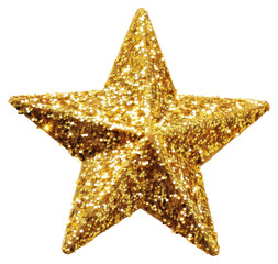 png sparkling golden star decoration