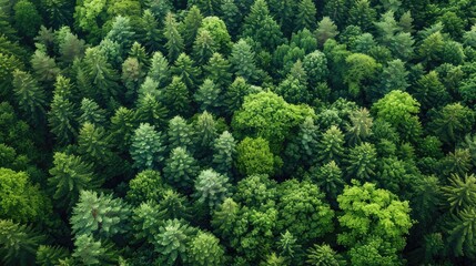 Sticker - A lush green forest with many trees