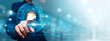 © Shevon - Backup: Businessman touching connect to data information on cyberspace, data recovery, disaster recovery, secure storage, redundancy, system protection.