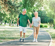 © Lumos sp - outdoor senior fitness woman man lifestyle active sport exercise healthy fit couple running jogging elderly mature having fun laughing talking together friend hug break