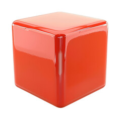 Canvas Print - Red Cube Render 3D