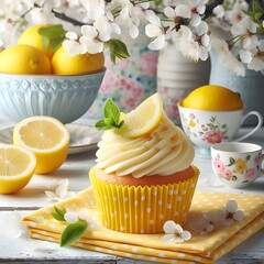 Poster - lemon cupcakes