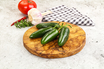 Wall Mural - Mexican hot green Jalapeno pepper