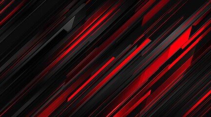 Wall Mural - a vibrant red and black abstract background with striking attentiongrabbing lines