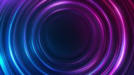 Wall Mural - abstract neon circle background with gradient lighting effects, creating a mesmerizing atmosphere