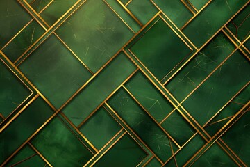 Canvas Print - A close-up shot of a vibrant green and gold textured wall