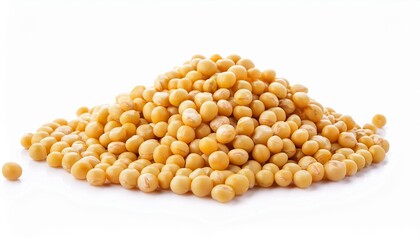 Sticker - heap of whole dry yellow peas isolated on white background