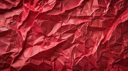 Poster - Red Crumpled Paper Texture