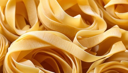 Sticker - italian pasta tagliatelle close up food background