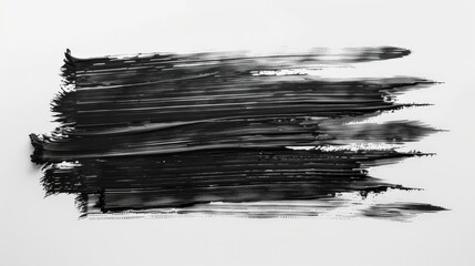 Aufkleber - Featuring abstract black paint strokes on a modern white canvas, this image conveys deep artistic expression, bold creativity, and emotional intensity through visual dynamics.