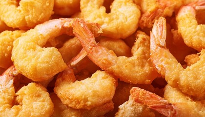 Sticker - fried shrimp in batter as a background