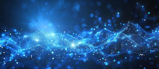 Wall Mural - abstract blue digital network