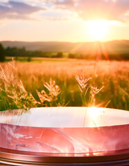 Poster - Product Display with Sunset Background