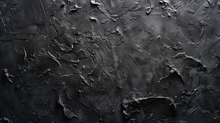 Wall Mural - Close-up shot of a black wall with peeling paint, great for use in interior design or architecture settings