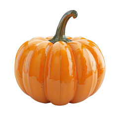 Poster - Orange Pumpkin with Green Stem