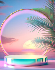 Sticker - Tropical Sunset Podium