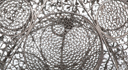 silver metal jewelry mesh background