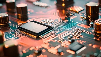Microchip computer chip processor AI computation power PC mobile ARM programming silicon motherboard components circuit board tech technological advance computing progress development technology