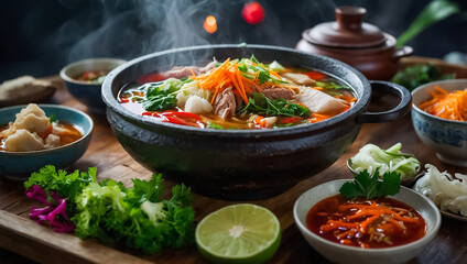 Wall Mural - Hotpot traditional food of Vietnam