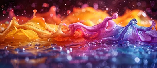 Wall Mural - Abstract Colorful Liquid Splashes