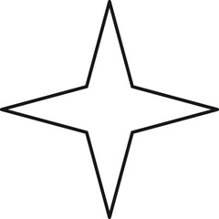 Sticker - Star Geometric Lined Shape