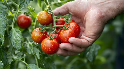 Sticker - Ripe Red Tomatoes in Hand