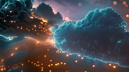 Wall Mural - cloud computing network safe encrypted storage personal data protection verified technology encrypti