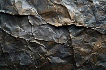 Canvas Print - A close-up view of a piece of paper on a table, with details of texture and grain visible