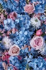 Poster - A close-up shot of a bouquet of colorful flowers