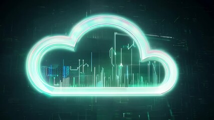 Wall Mural - cloud computing network safe encrypted storage personal data protection verified technology encrypti