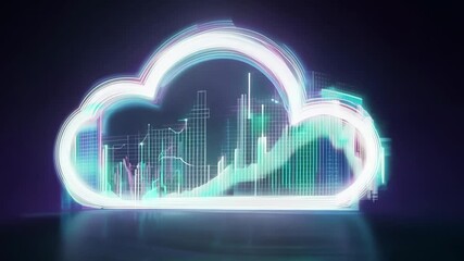 Wall Mural - cloud computing network safe encrypted storage personal data protection verified technology encrypti