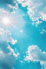 a bright beam of sunlight breaks through the cloudy sky
