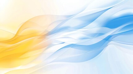 Wall Mural - Abstract white, blue and yellow gradient background banner 