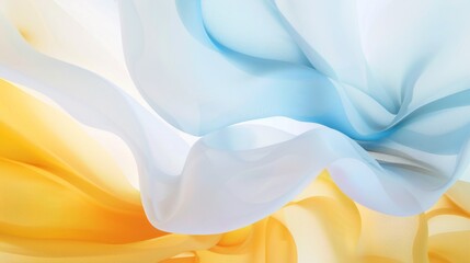 Wall Mural - Abstract white, blue and yellow gradient background banner 