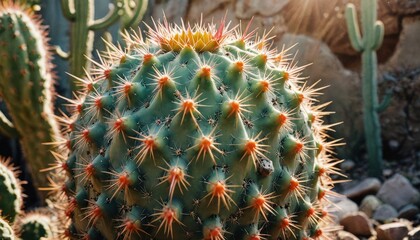 Poster - Close Up of a Prickly Cactus.