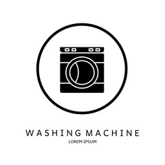 Canvas Print - Logo vector design for business. Washing machine logos.