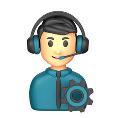 Tecnical Support 3D Illustration for uiux, web, app, presentation, etc