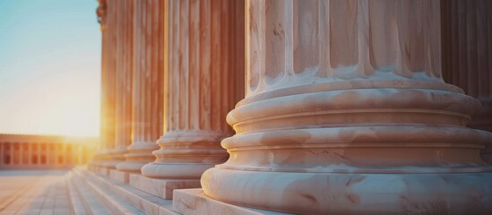 Wall Mural - Ancient Pillars at Sunset