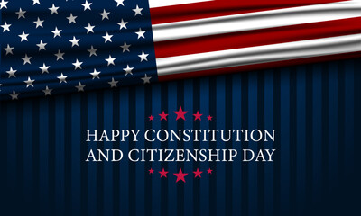 Wall Mural - Happy Constitution and citizenship day United States Of America background vector illustration