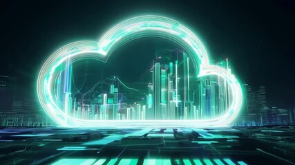 Wall Mural - cloud computing network safe encrypted storage personal data protection verified technology encrypti