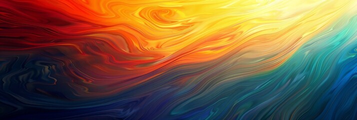 Wall Mural - the artwork has colorful swirls in a gradient spectrum, creating a visually captivating composition