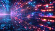 © Soraya - Abstract digital background with glowing lines and data flow.