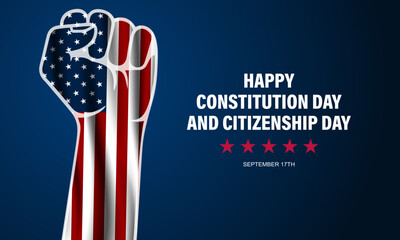 Wall Mural - Happy Constitution and citizenship day United States Of America background vector illustration