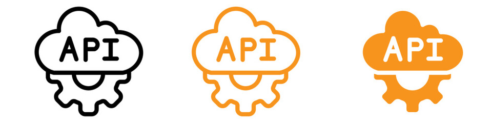 Wall Mural - cloud api icon illustrating cloud computing technologies, api integration services, and data storage